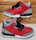 Nike Air Jordan 3 Shoes Boys Sz 5.5Y Retro SE Fire Red Cement Sneaker CQ0488-600