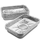 Delahunt Catering Supplies 20 Pack - Disposable Aluminium Foil Baking Trays, Mini Tray Bakes, Small Containers for Baking, Roasting, Freezing, Storage, Cooking, Brownies 19cm x 12.6cm x 2.6cm