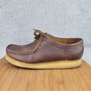 Clarks Wallabee Boots Stinson Lo Brown Beeswax Leather Men Size 10 M Shoes