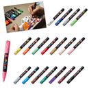 POSCA Acryl Marker Rundspitze Markier Stift Wasserfest viele Farben Oberflächen