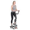 Sunny Health & Fitness Twist Stepper with Handlebar for Exercise at Home, Low-Impact Stair Step Cardio Equipment for Full Body Workout - SF-S020027