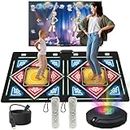 Losbenco Dance Mat, Electronic Dance Mat for TV with HD Camera, Wireless Double User Dance Mat with Game Controller, Non-Slip Dance Pad for Kids Adults, Christmas Birthday Gifts for Girls Boys