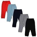 YUV Baby Boy's Regular Fit Joggers | Cotton Pants | Lower Pants for Boys Camping Accessories | Soft Breathable Lightweight All Season Comfort | 6 to 36 Months - Pack of 5