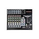 DaBeatz 6-Channel Stereo Echo DJ Sound Mixer with USB and Bluetooth for Parties, Stage Effects, Weddings, Diwali Giving Your Occasion an Impressive Output. (Black)