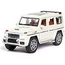 MIRTONICS New Game 1:24 Scale Die cast Metal Toy Car for Kid Model G63 Pull Back Metal Cars with 4 Openable Doors Light and Musical Sound (Pack of 1_Multi)