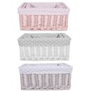 Wickerfield  Wicker Storage Baskets with Removable Lining Gift Hampers