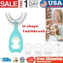 Baby Kids Toothbrush 360° U-shaped Brush Oral Teeth Cleaner 2-12 Year Toothpaste