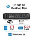 HP ELITEDESK 800 G2 DESKTOP MINI PC / 32GB RAM / 1TB SSD / i5 6TH QUAD WIN 11