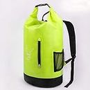 Carry Outdoor Waterproof Dry Dual Shoulder Strap Bag Dry Sack Trekking Backpack (Black) (Color : Fluorescent Green)