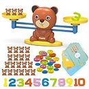 Kaekid Toys for 3-8 Year Olds Boys Girls, Bear Balance Game Toy, Educational Learning Counting Number Math Toy with Numbers, Little Bears, Game Cards, Coins, Gifts for Kids