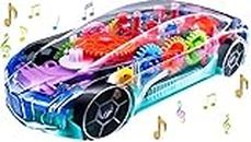 Sky Tech Sanghariyat Toys Transparent Car 3D Concept Super Car Toy For Kids With 360 Degree Rotation,Gear Simulation Mechanical Car Technology W/D Sound&Light Toys For Kids Boys&Girls Toys&Games