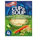 Batchelors Cup A Soup, 4 Cream Of Vegetable with Croutons Instant Soup Sachets, 122 g Box (Pack of 1)