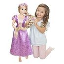 Disney Princess Rapunzel Doll Playdate 32” / 81 cm Tall & Poseable, My Size Articulated Doll in Purple Dress, Comes with Brush to Comb Her Long Golden Hair, Flower Garland Hairband & Hair Pins
