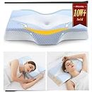 Mkicesky Cervical Pillow for Neck Pain Relief, Neck Pillow for Sleeping, Orthopedic Sleeping Pillow for Neck and Shoulder Pain, Ergonomic Contour Memory Foam Neck Support Pillow for Side Back Sleeper