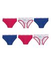 Champion Hipster Girls Underwear 6 Pack Assorted Colors Elastic Waistband S-XL