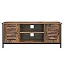 VASAGLE TV Stand for 50 Inches Televisions, TV Bench Entertainment Center, 43.3‘’, Rustic Brown ULTV43BX