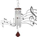 Qiwenr Wind Chimes Outdoor,33 in Memorial Wind Chimes Large with 6 Heavy Tubes,Indoor and Outdoor Garden Wooden Sympathy Wind Chimes for Relaxation,Grace.Home Décor for Patio Garden or Indoor