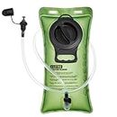 Zacro TPU Hydration Bladder 2L - Leakproof Water Reservoir - BPA Free Water Storage Bladder Bag - Hydration Pack Replacement for Outdoor, Hiking, Camping, Running, Cycling (Green)