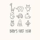 Baby's first year: Baby gift for Baby Shower I baby bullet for boys and girls I baby memory book for the first year