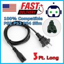 PS4 AC Power Cord Cable For Original Playstation PS2 PS3 PS4 Slim / Super Slim