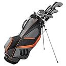 WILSON Golf 2019 Mens X31 Complete Steel Shaft Package Set Stand Bag - RH Steel Stand Bag Black/Grey/Orange