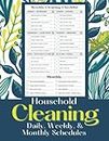 Household Cleaning Daily, Weekly, And Monthly Schedules: House Cleaning Checklist For Adults