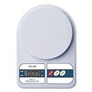 beatXP Kitchen Scale Multipurpose Portable Electronic Digital Weighing Scale | Weight Machine With Back light LCD Display | White |10 kg | 1 Year Warranty