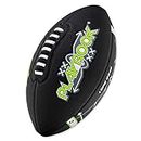 Franklin Sports Kids Football - Playbook Junior Football with Play Diagrams - Small Youth Football with Soft Cover - Black 10"x6"