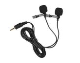 Dual Omni-Directional Lapel Lavalier Microphone for Smartphones 3.5mm Jack TMMB0