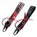 (2 Pack)Fashion Letter Lanyard Keychain,Wristlet Keychain, Key Chain can Hang Keys, Wallet, Jeans Decoration, Office Badge,Unisex Cool Wrist Lanyard (Black,Pink)