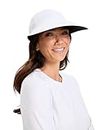 Solbari Reversible Ultra Wide Brim Cap UPF50 Sun Hat, Black/White