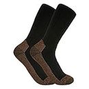 Carhartt Mens Midweight Steel Toe Sock 2 Pack, Black, Large