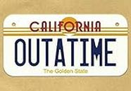 Metal Mini License Plate Outatime Back to The Future California Golden State Movie Bicycle Wall Decor Man Cave