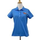 Nike Tops | Nike Polo Shirt Womens Small Paris Blue Tech Golf Fit Dry Coors Light Beer Logo | Color: Blue | Size: S