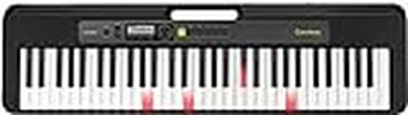 Casio LK-S250 CASIOTONE Leuchttastenkeyboard mit 61 anschlagdynamischen Tasten im Piano-Look mit Begleitautomatik und Mikrofoneingang, schwarz