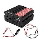 AllExtreme EXPINT02 200W Heavy Duty Portable Power Inverter 1 USB Port Charging DC to AC Output Socket with Cooling Fan for Laptops Smartphones Lights Car Gadgets Camping Equipment Vehicle Electronics