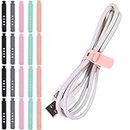 Bowiemall Adjustable Cord Organizer 20Pcs Cable Ties Cable Management Cord Straps ReusableCable Management Wire Straps for Home Office Data Centers USB Desk Electronics Accessories Organizing