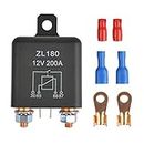 12V 200A Automotive Truck Relay 4 Pin Heavy Duty Relay Split Charge ZL180 with 2 Pin Footprint and 4 Terminal(1 Set)