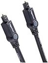 Amazon Basics Digital Optical Audio Toslink Cable for Sound Bar, TV - 6 Feet (1.8 Meters)