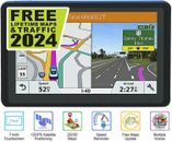 7 Inch Car GPS Navigation Touch Screen Maps Spoken Direction 2024 RV Trucker NEW