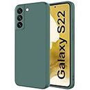 Qasyfanc Schutzhülle für Samsung Galaxy S22, Schutzhülle für Samsung S22 5G, Silikon, stoßfest, dünn, weich, elegant – Grün