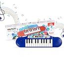 Gooyo GY3716 Mini Portable Piano Keyboard Musical Toy for Kids/Babies/Girls/Boys/Gifts | Blue Color, Power Source: 2xAA Battery (Not Included)