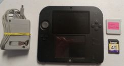 Nintendo 2DS Handheld Game Console FTR-001 With SD Card, Charger, And Smash Bros