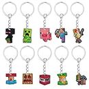 Mystiqut 10 Pcs Keychains Party Bag kids keyrings keyrings for kids Tags Keyrings for Boys Kids Adult Girls Birthday Backpack Keychains Keychains for Video Game Fans Cute Cartoon Keyrings