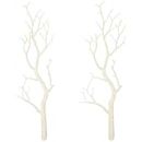 2pcs Dry Branches Decor Vase Ornament White Tree Branches Dried Flowers Birch Tree Plant Artificial