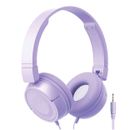 Laser Lilac Over-Ear Wired Headphones - Foldable, AUX, Travel Ready