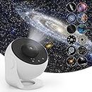 Star Projector,Planetarium Projector for Bedroom Ultra Clear Galaxy Night Light with 4K Replaceable 12 Galaxy Discs 360 Degree Rotation Real Sky Light for Kids Room Birthday Valentines Gift