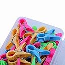 WEWEL®Premium Cloth Clips for Drying Clothes - Ora Clip Multipurpose Clothe Pins for Indoor and Outdoor Use, Strong and Durable Clippers for Hanging Come with Storage Box: 20 pc