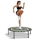ONETWOFIT 42" Mini Trampoline, Rebounder Trampoline for Adults Silent Indoor Exercise Fitness Trampoline Bungee Rebounder Jumping Workouts 330LBS Weight Capacity