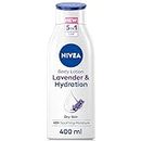 NIVEA Lavender Body Lotion (400ml), NIVEA Moisturiser for Dry Skin with Natural Origin Oils and Lavender Scent, NIVEA Body Lotion for Smoother Skin